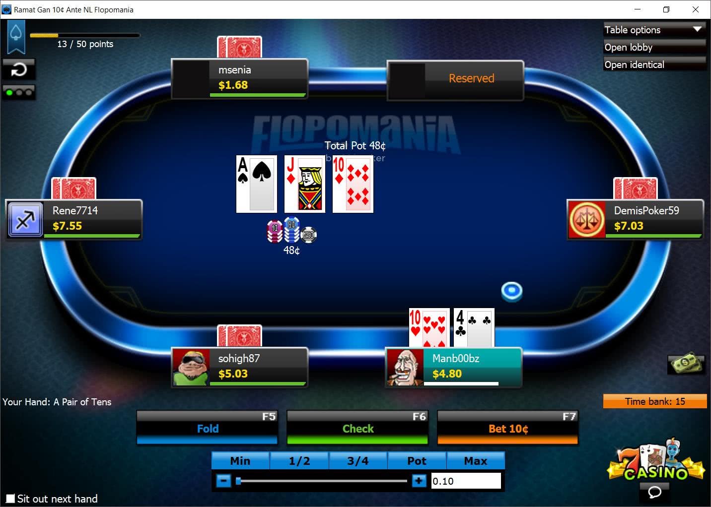 888 poker flopomania