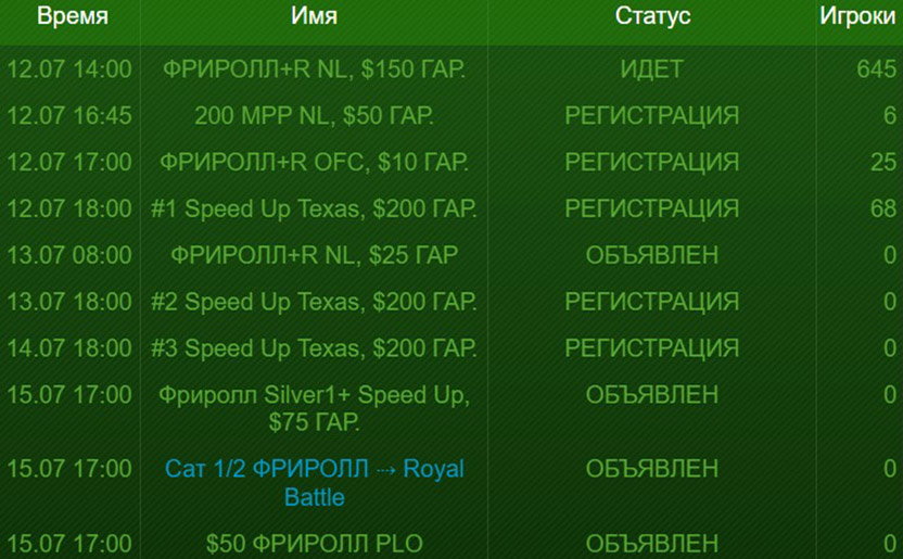 Бесплатные ивенты рума